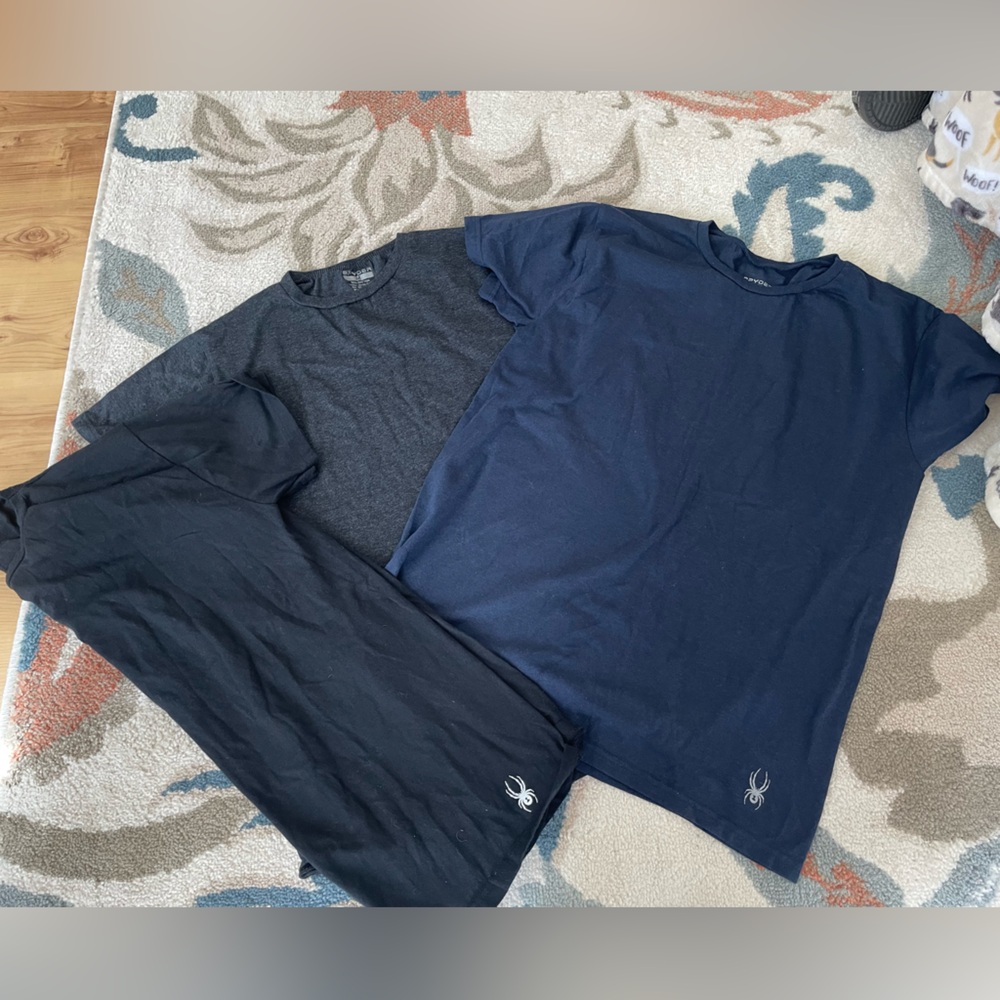 Spyder Black, grey , and Blue T-Shirt Duo